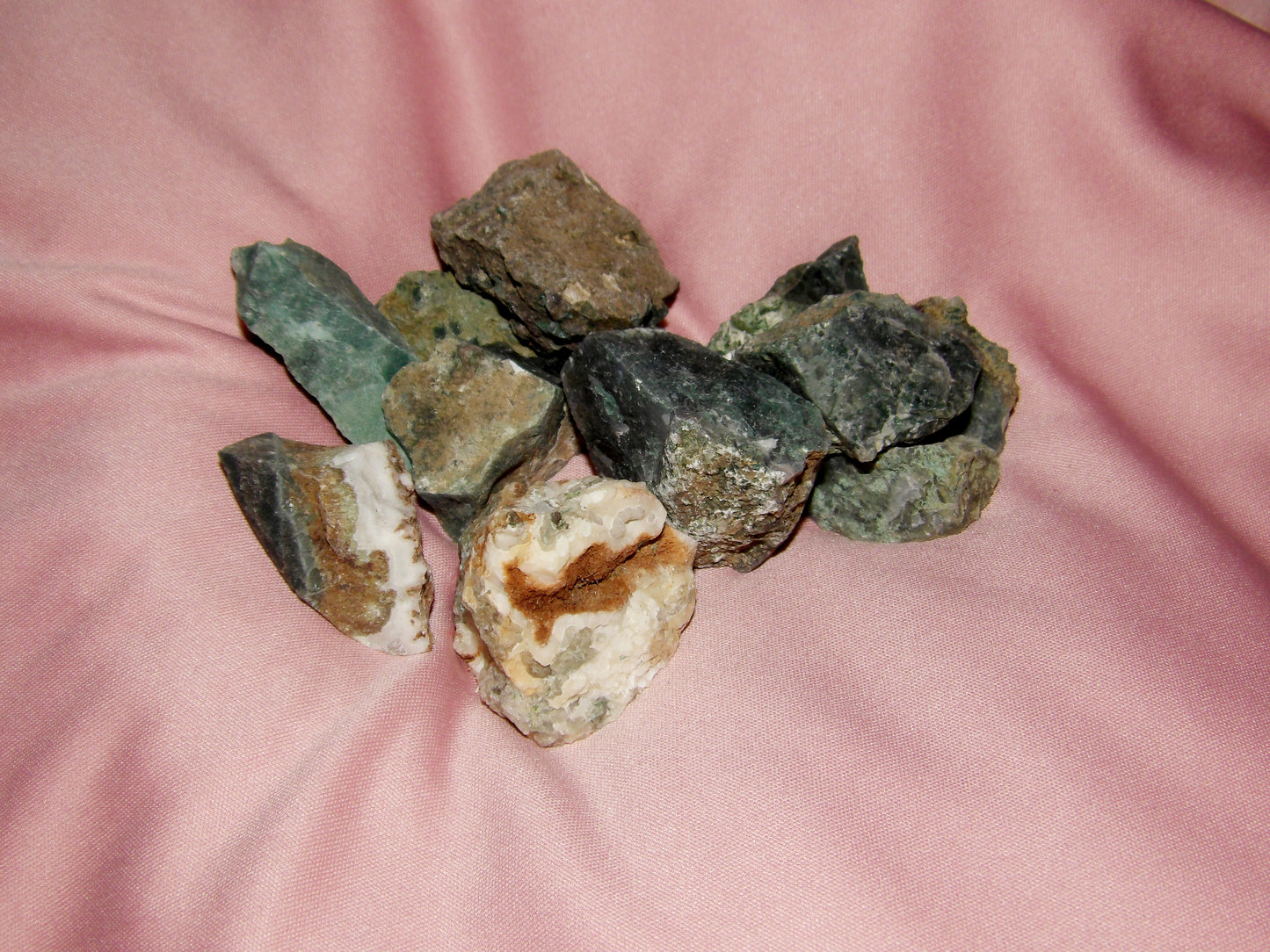 Raw Green Moss Agate