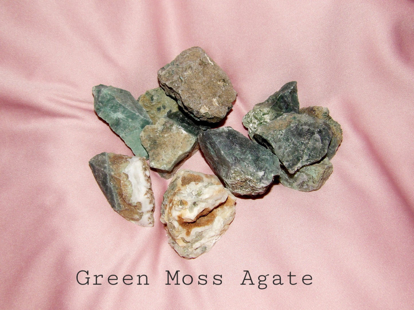 Raw Green Moss Agate