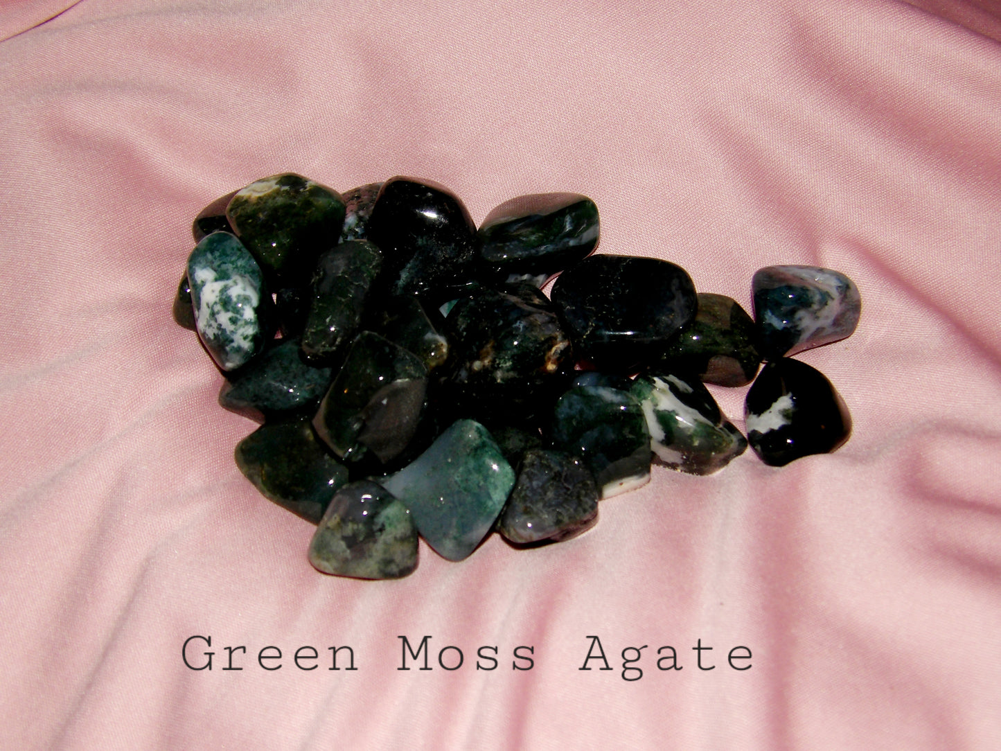Tumbled Green Moss Agate