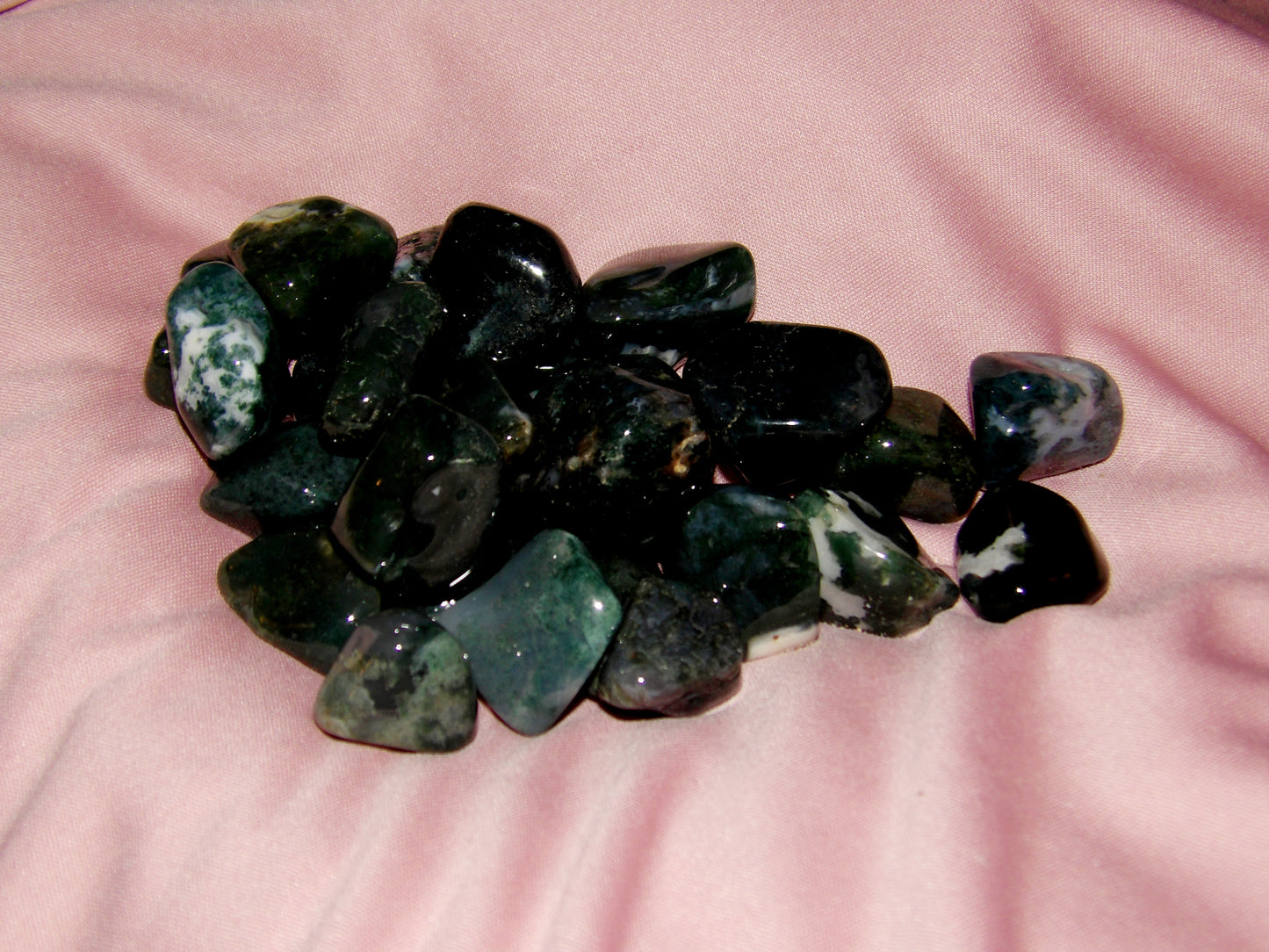 Tumbled Green Moss Agate