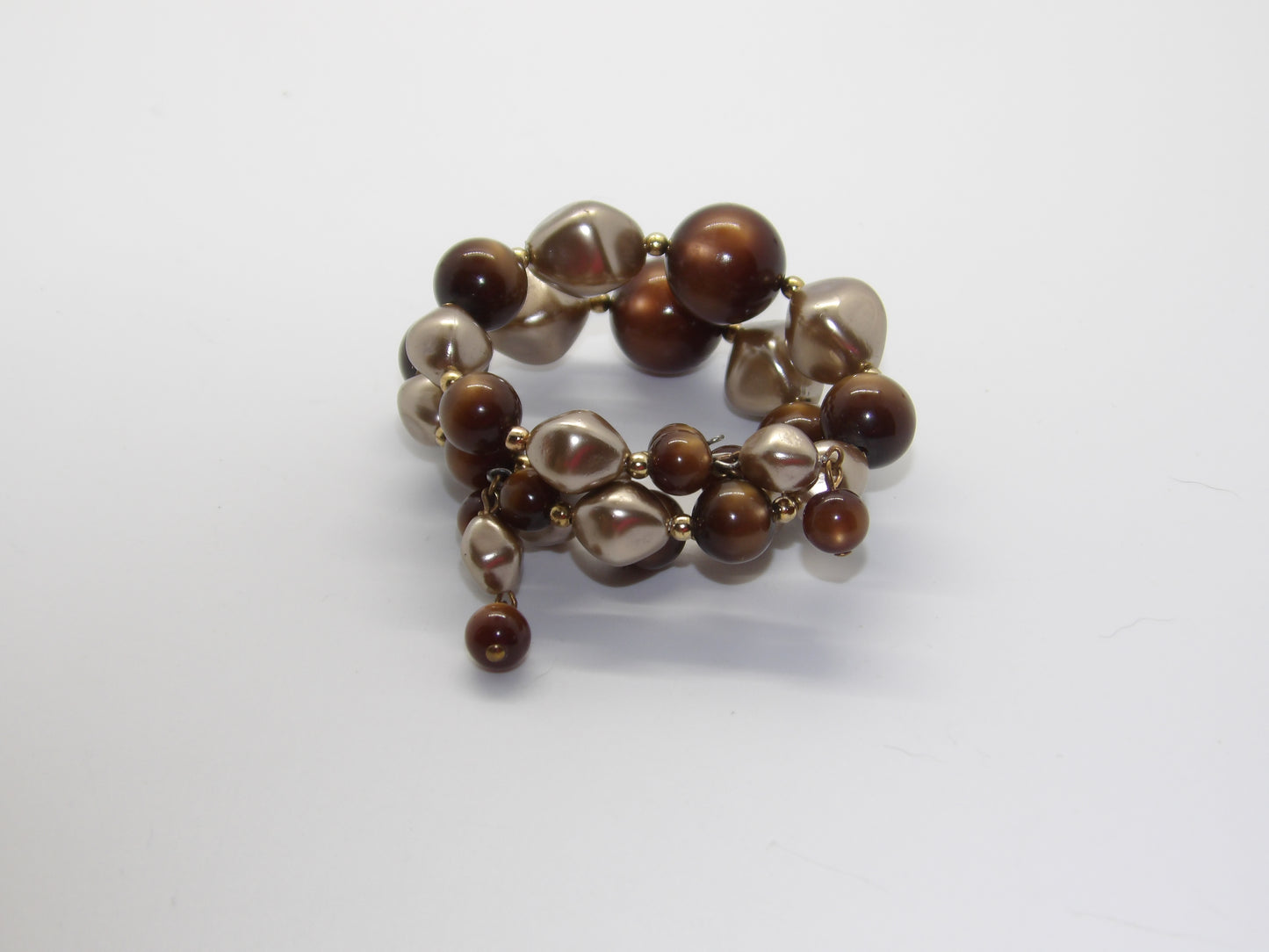 Brown and Bronze Wrap/Stacker Bracelet