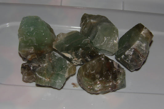 Raw Smooth Green Calcite