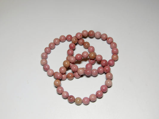 Pink Rhodonite Bracelet (8 mm beads)