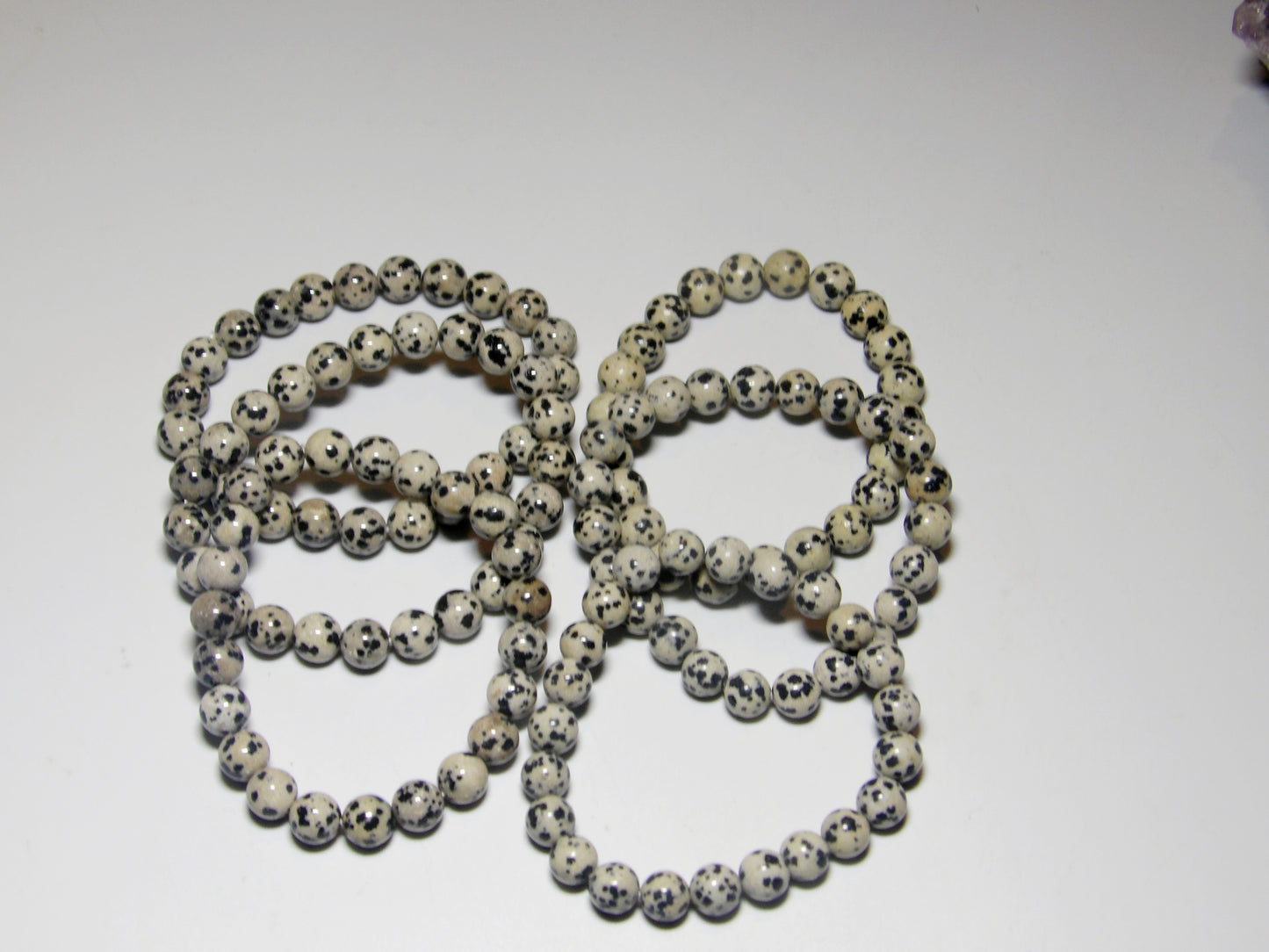 Dalmation Jasper Bracelet (8 mm beads)