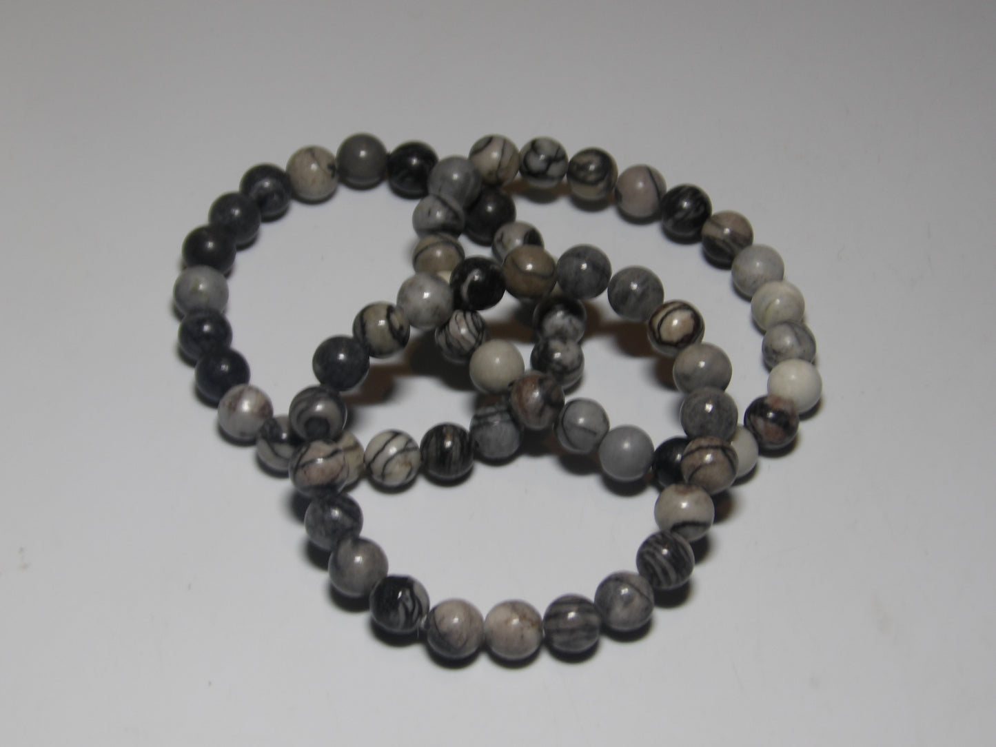 Web Jasper Bracelets (8 mm beads)