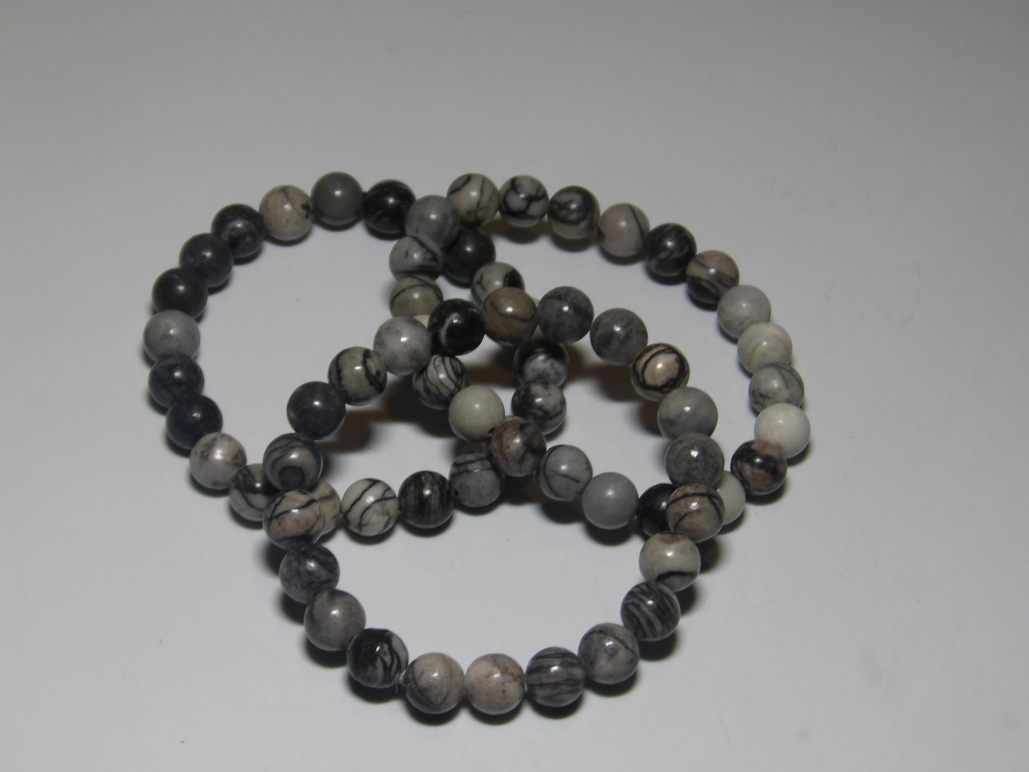 Web Jasper Bracelets (8 mm beads)