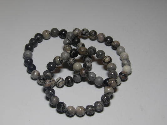 Web Jasper Bracelets (8 mm beads)
