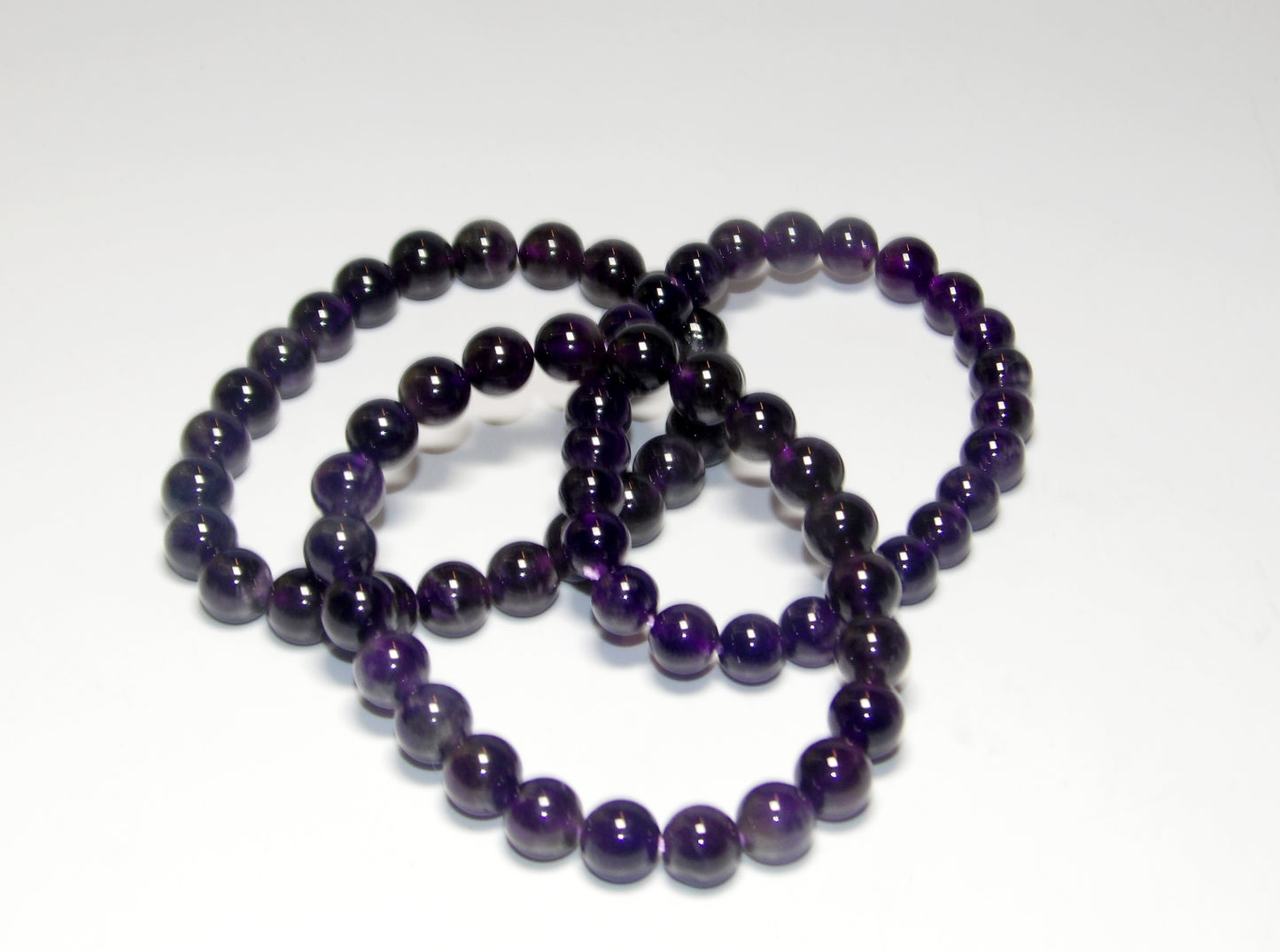 Amethyst Bracelet (8 mm beads)