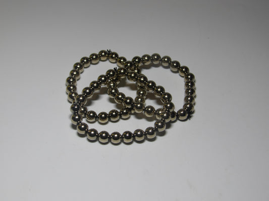 Pyrite Bracelet (8 mm beads)