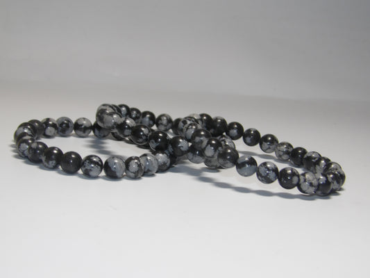 Snowflake Obsidian (8 mm beads)