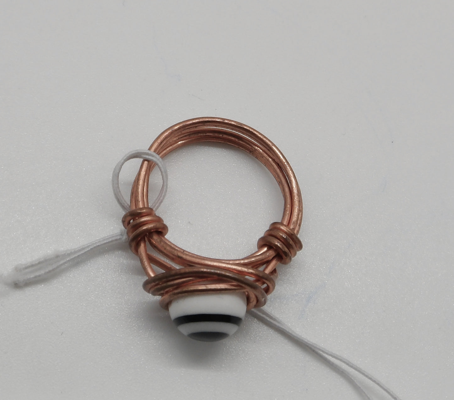 White Evil Eye Ring