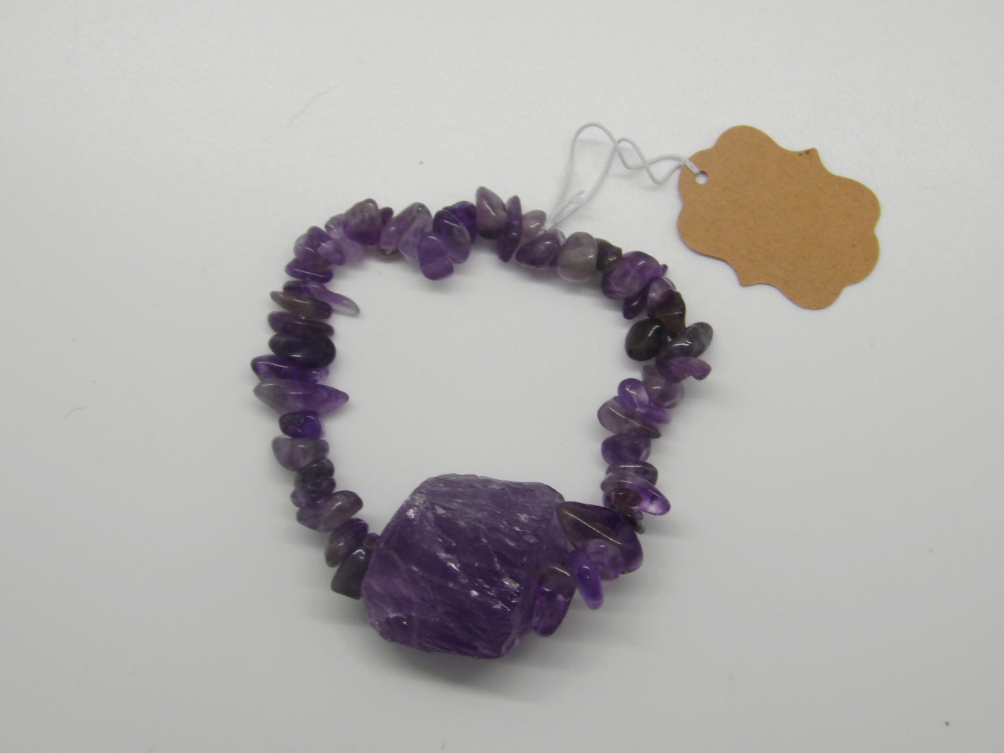 Raw Amethyst with Amethyst Chip Beads