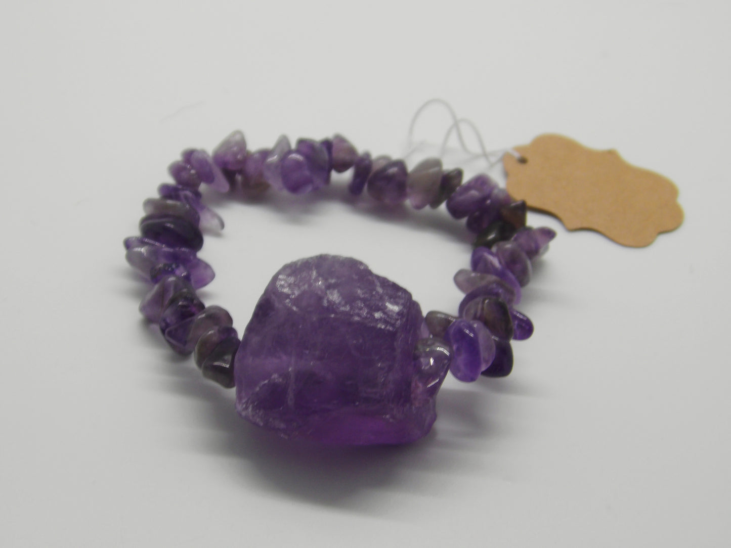 Raw Amethyst with Amethyst Chip Beads