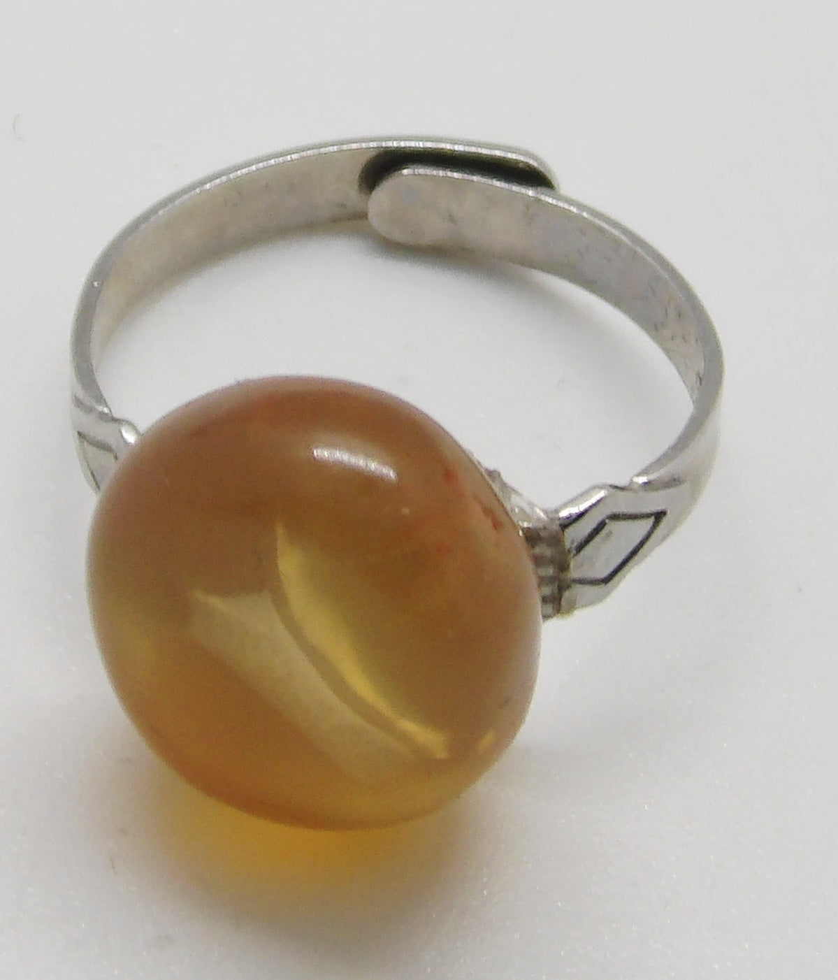 Honey Calcite Adjustable Ring