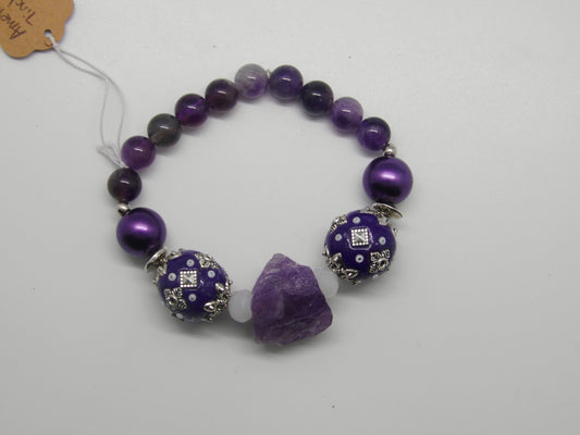 Accent Beads with 8mm Amethyst