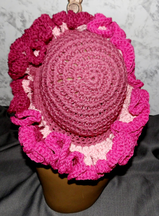 Crochet Ruffle Hat