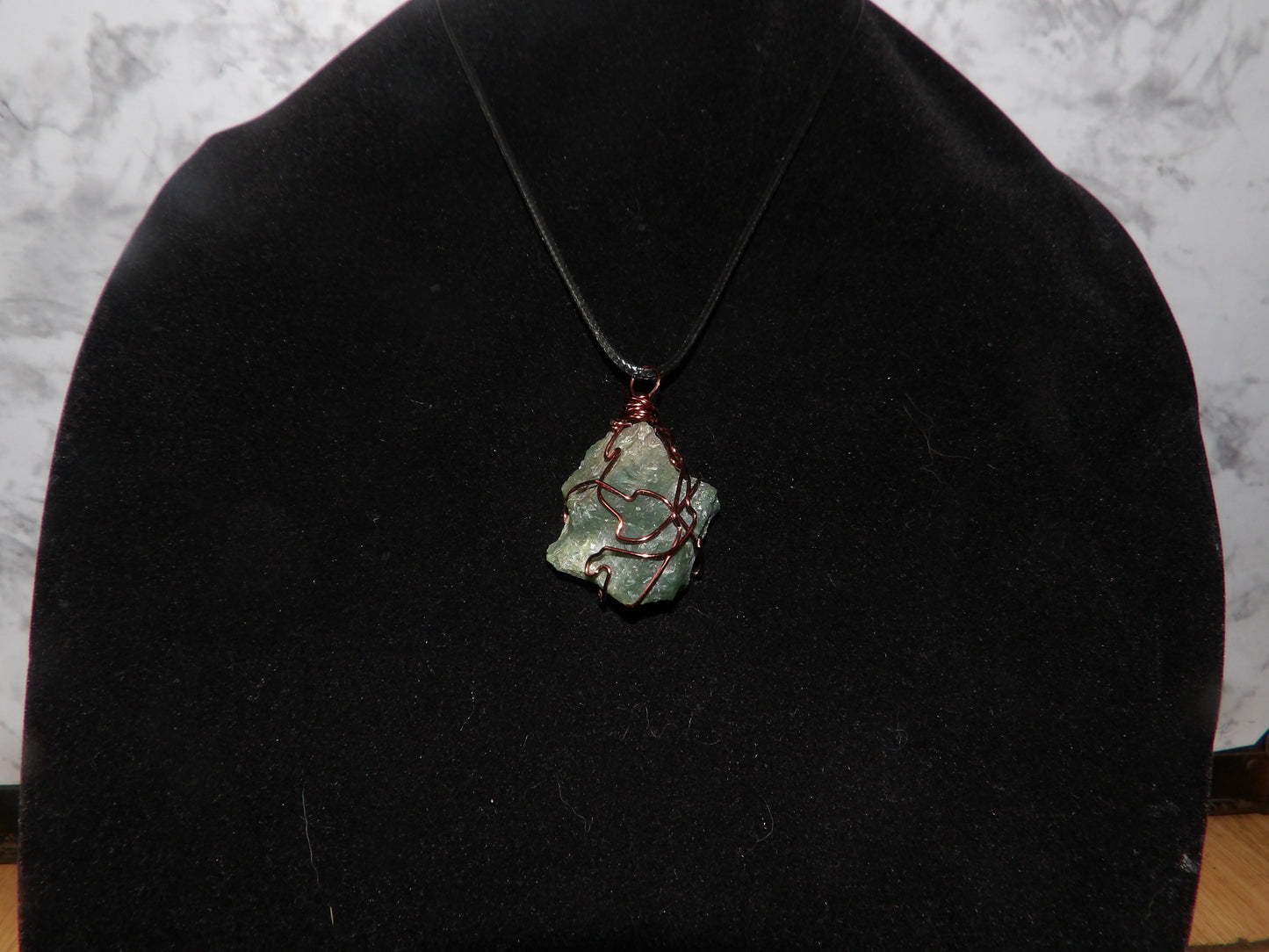 Wire Wrapped Green Moss Agate