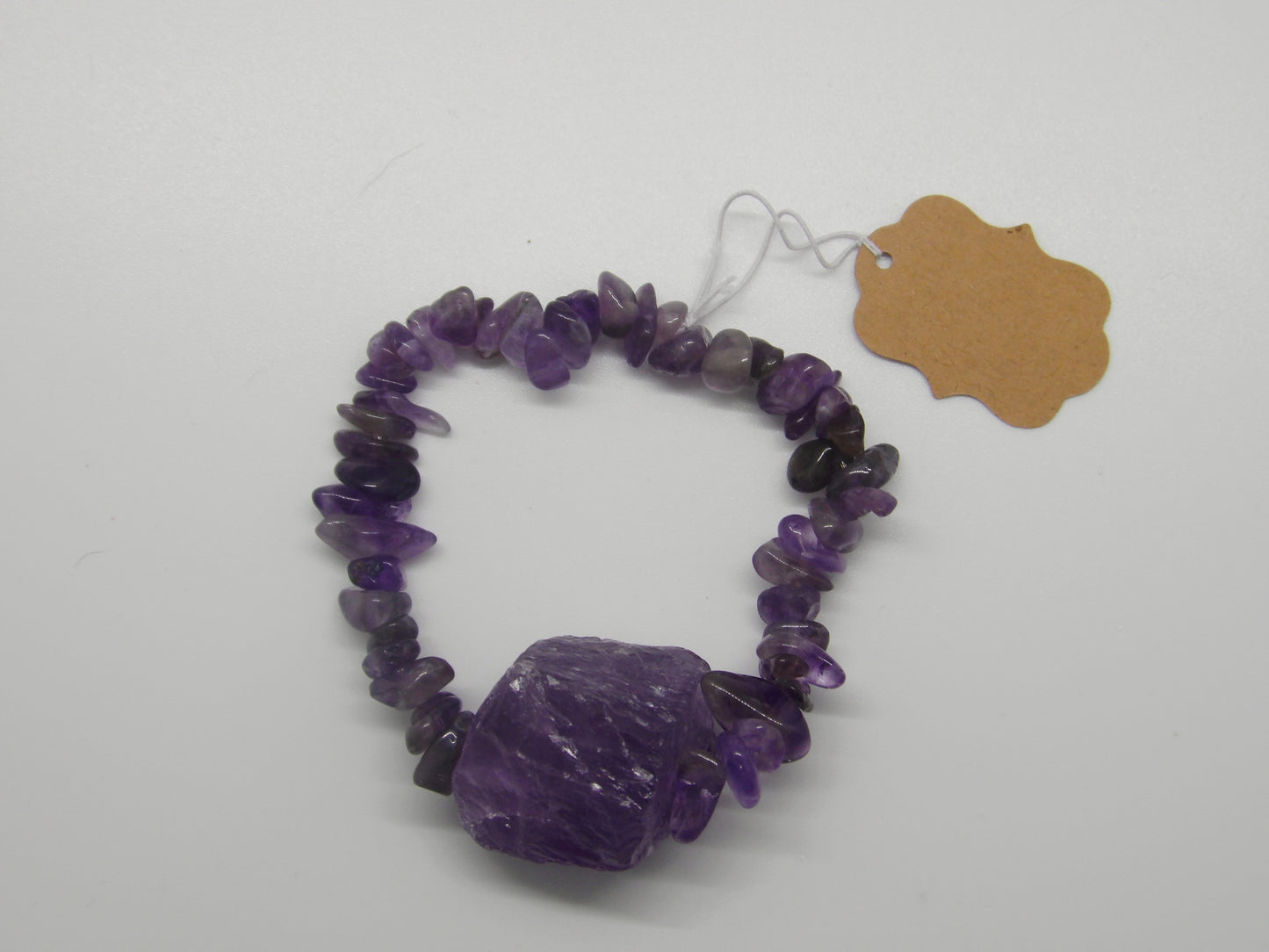 Raw Amethyst with Amethyst Chip Beads