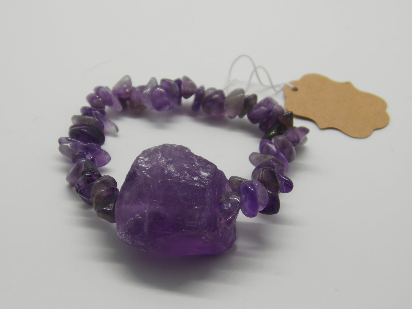 Raw Amethyst with Amethyst Chip Beads
