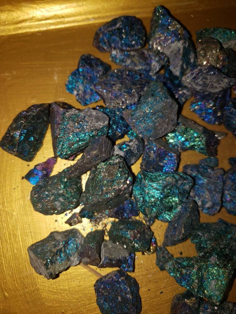 Raw/Rough Chalcopyrite (Peacock Ore) small .5 to 1" pieces
