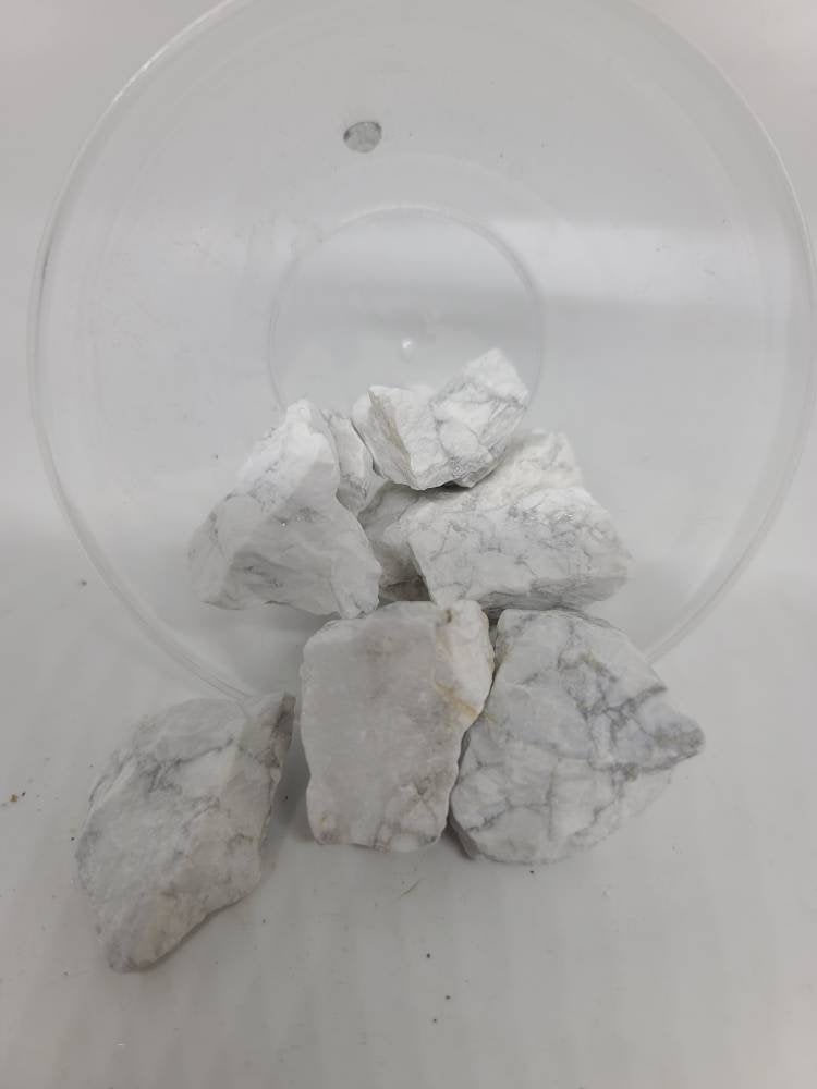 Raw white Howlite
