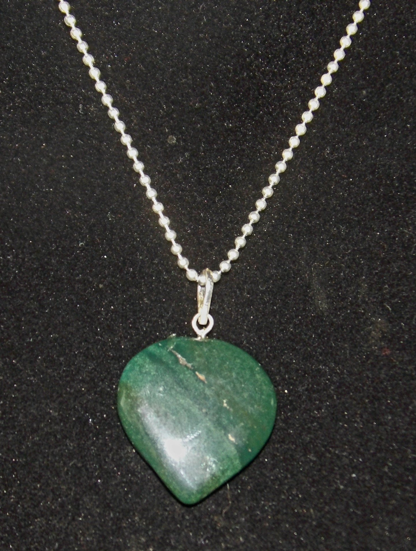 Green Jasper Heart Necklace