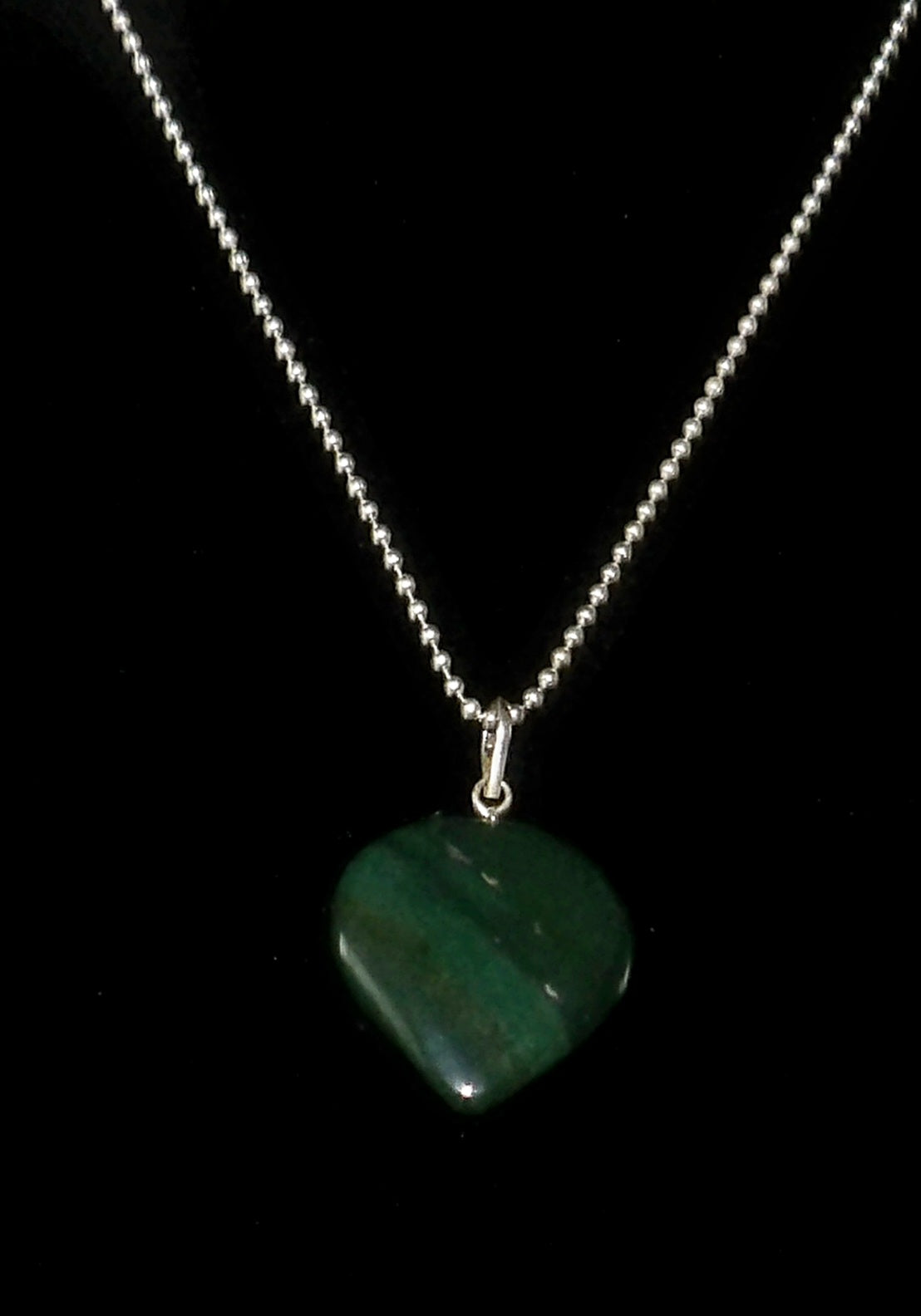 Green Jasper Heart Necklace