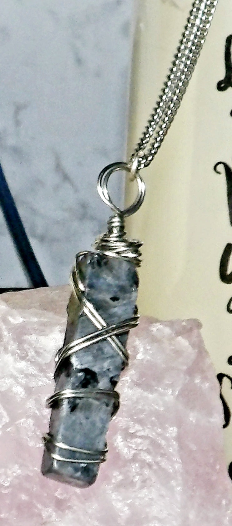 Wire Wrapped Labradorite Pendant Necklace