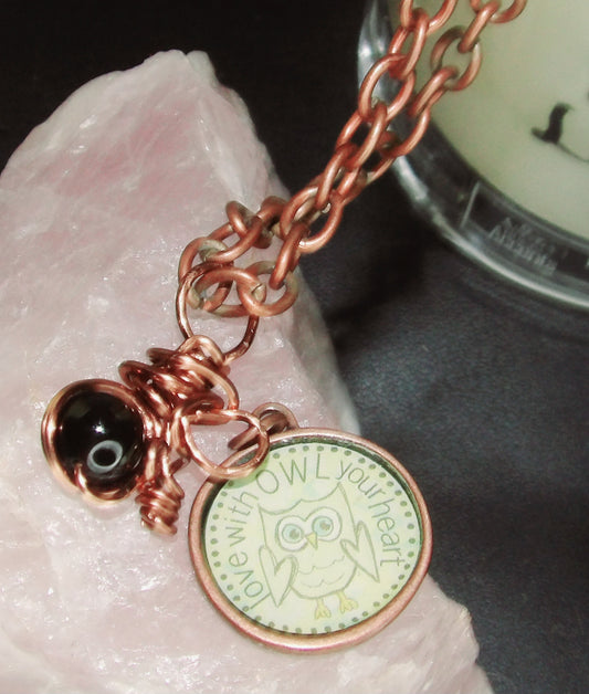 "Love with Owl" and Black Obsidian