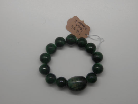 Large Labradorite with Glass Beads
