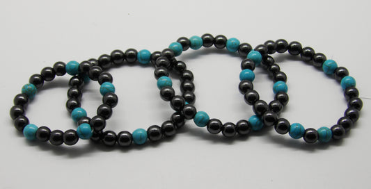 Hematite and Turquoise Bracelet