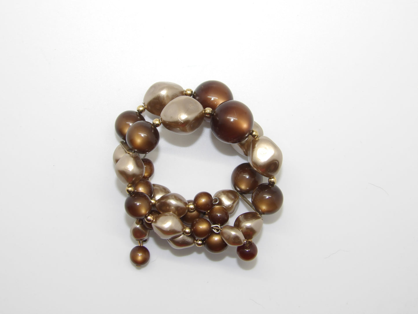 Brown and Bronze Wrap/Stacker Bracelet