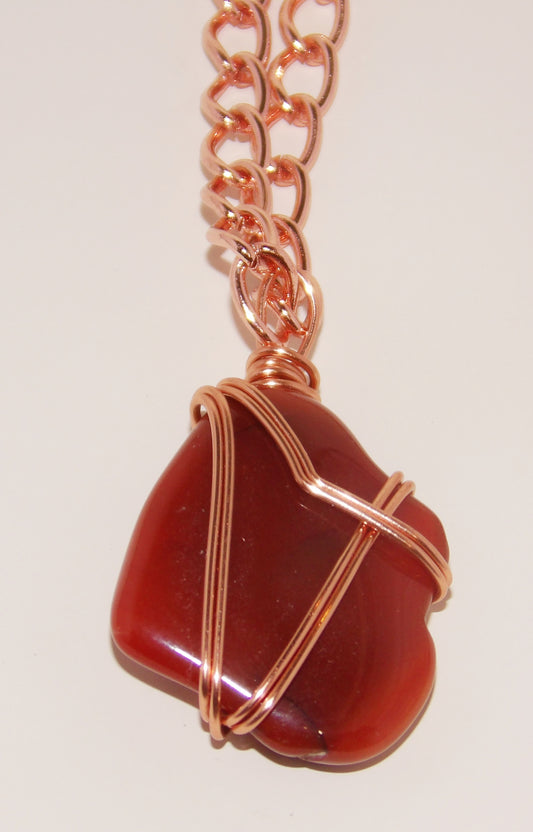 Red Jasper Pendant Necklace