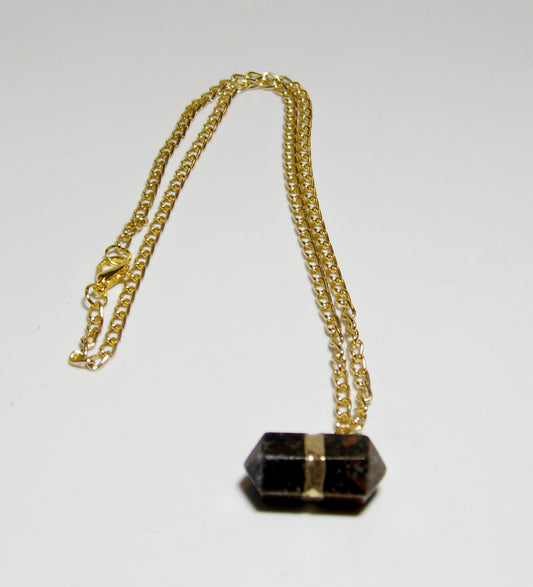 Tiger's Eye Terminated Point Necklace