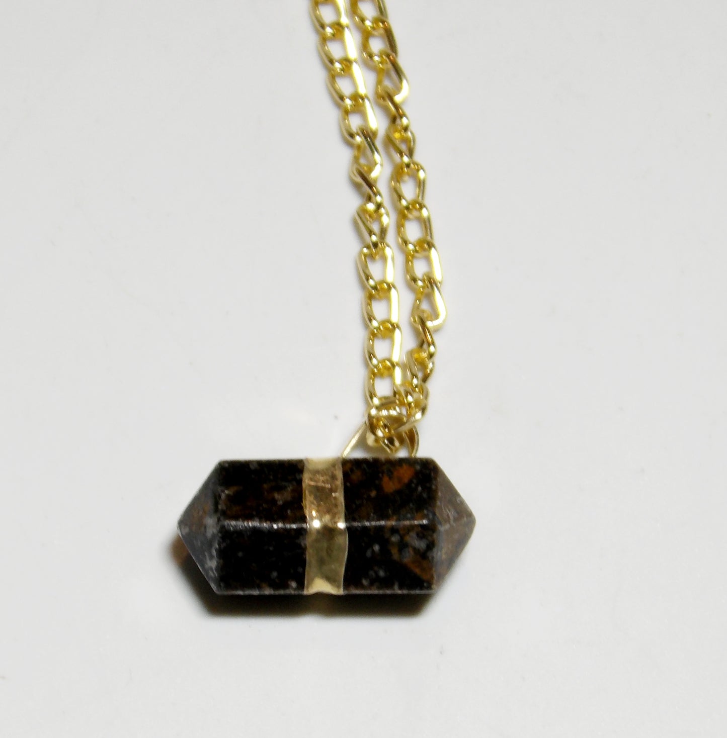 Tiger's Eye Terminated Point Necklace