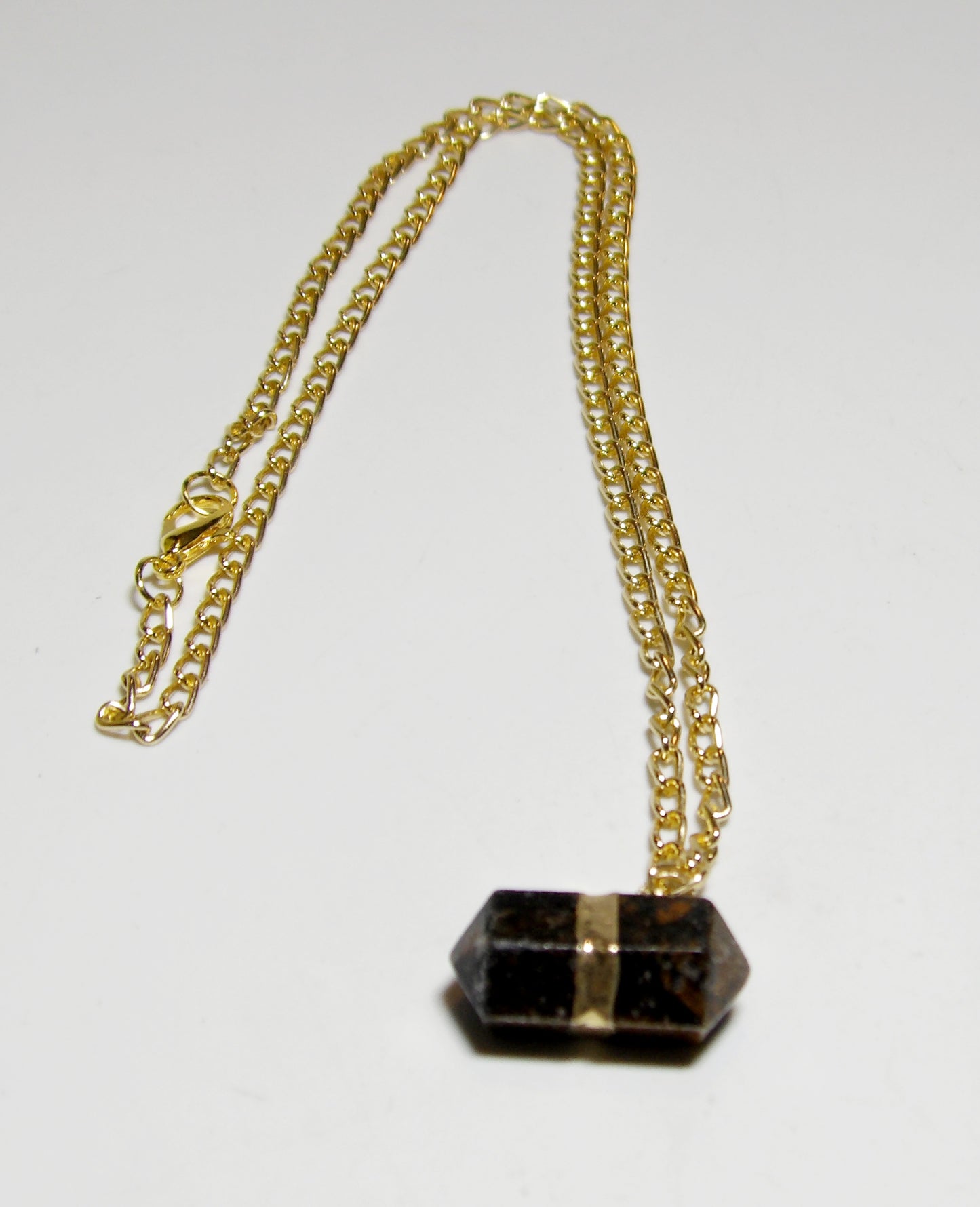 Tiger's Eye Terminated Point Necklace