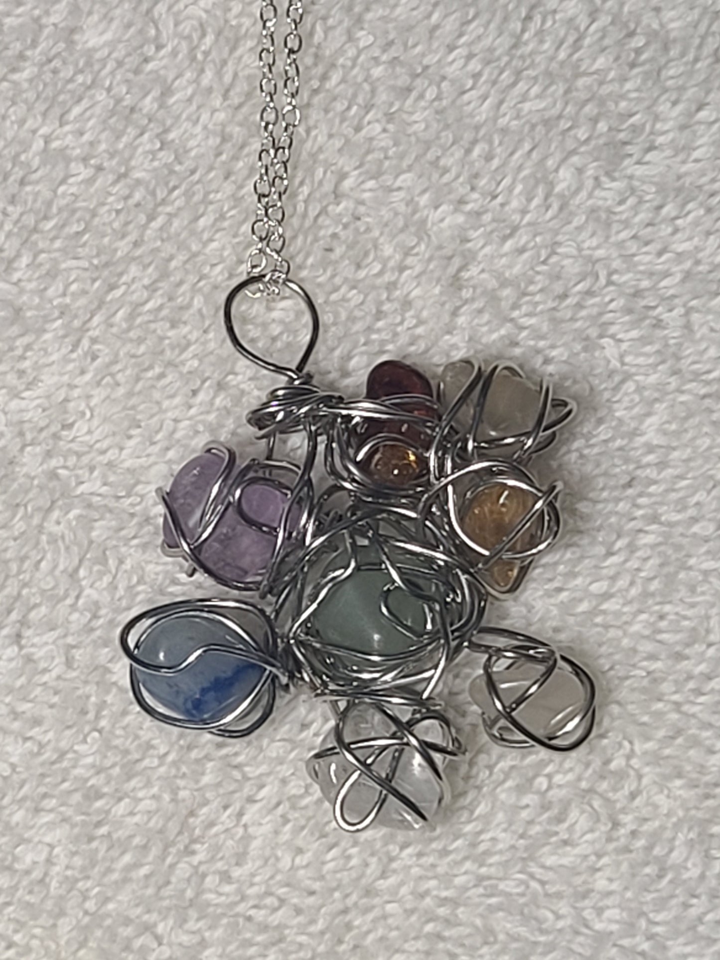 Silver Cluster Necklace