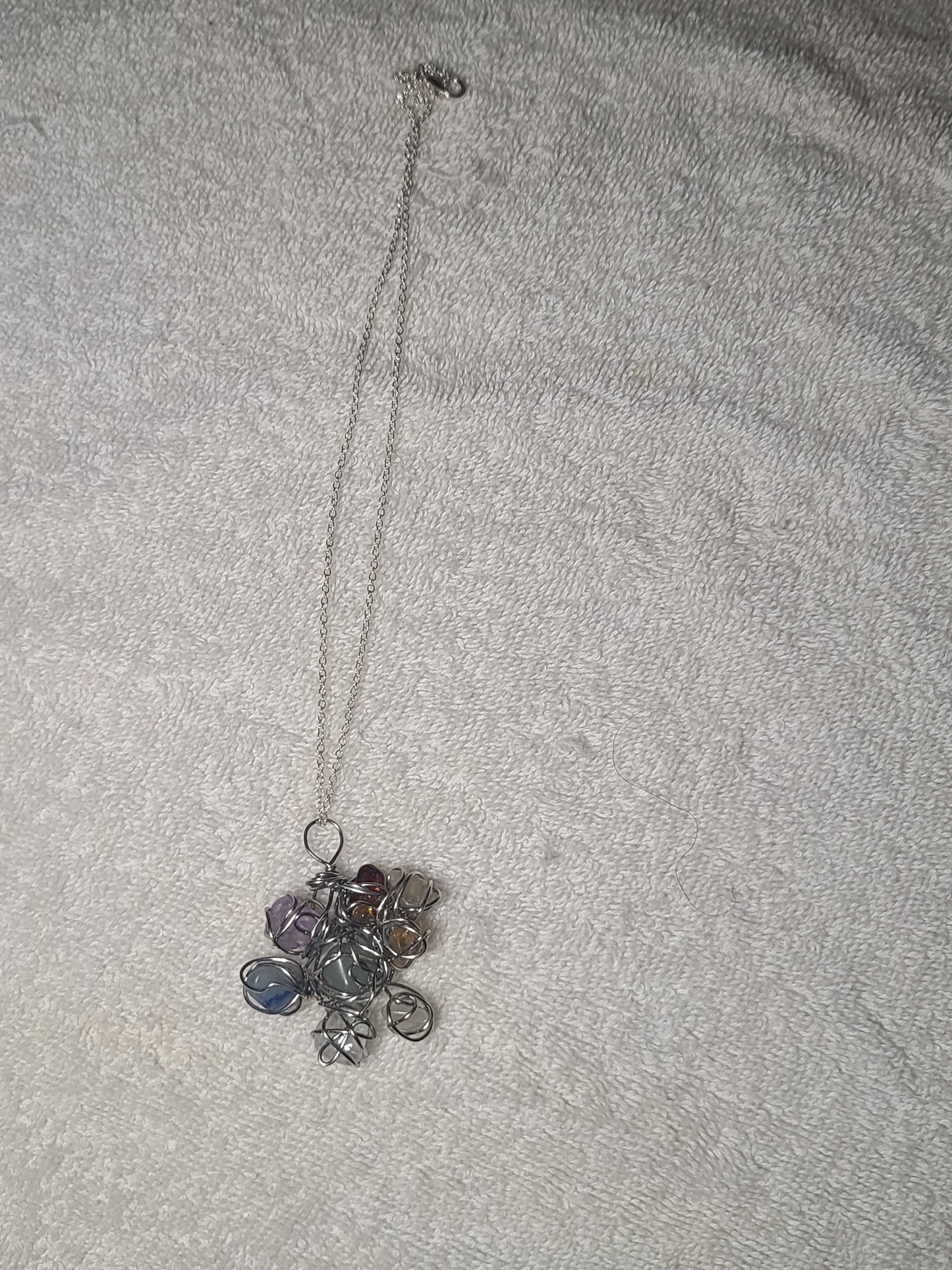 Silver Cluster Necklace