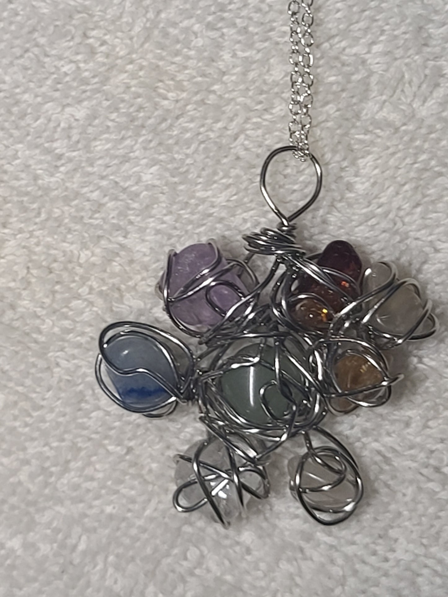 Silver Cluster Necklace