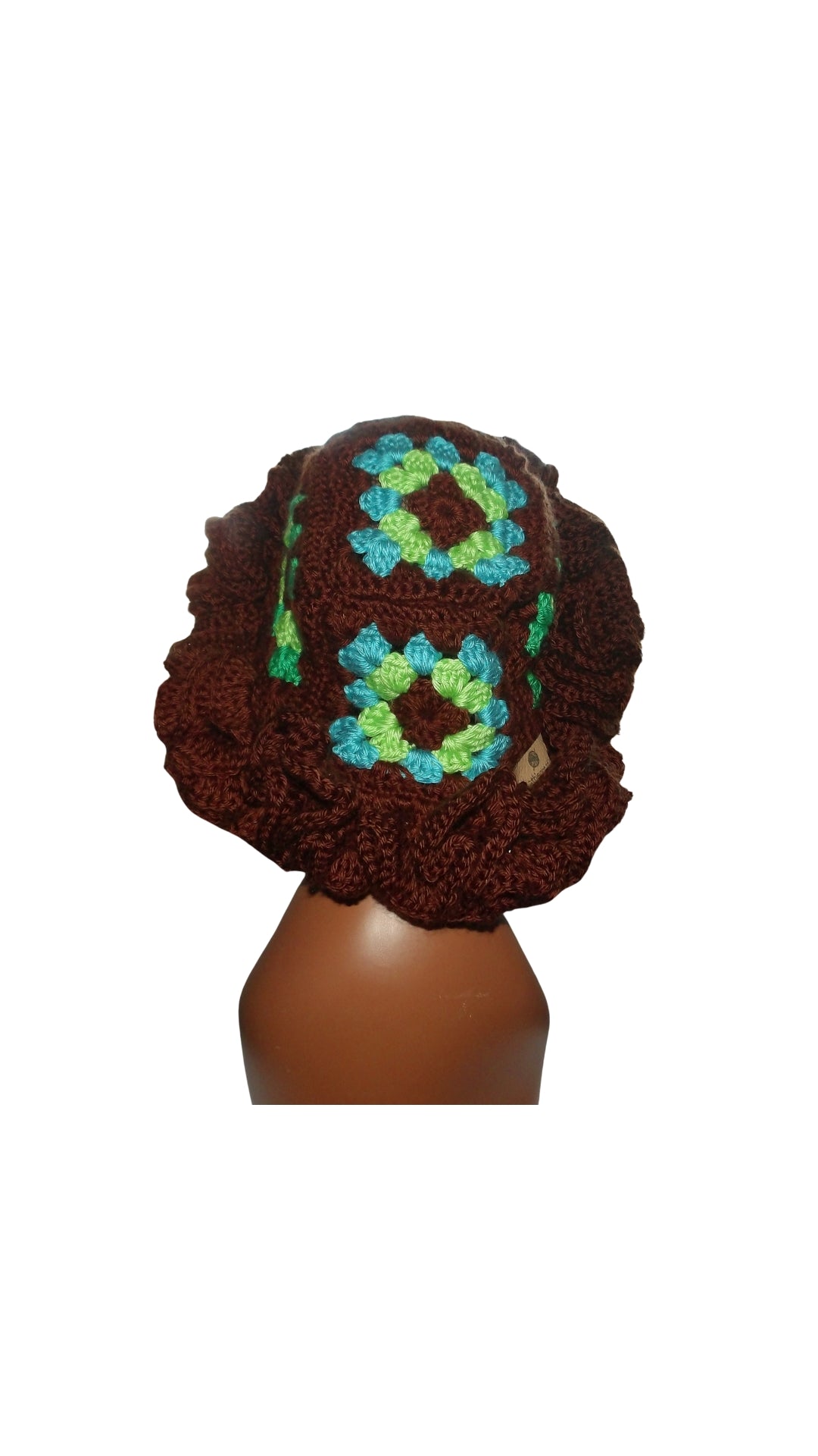 Granny Square Ruffle Hat