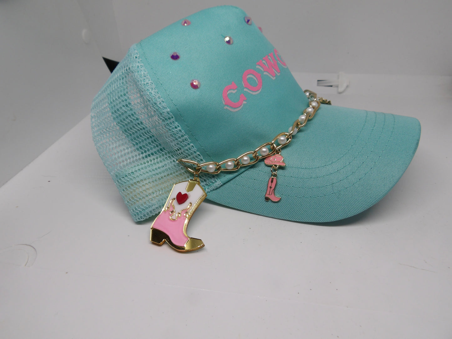 Luxe Cowgirl Pearl Charm Hat