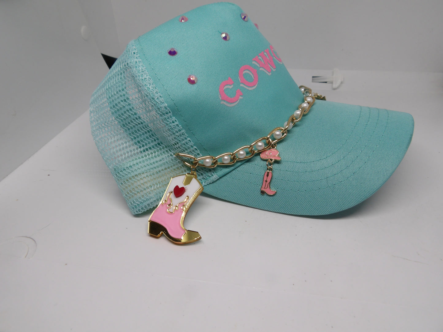 Luxe Cowgirl Pearl Charm Hat