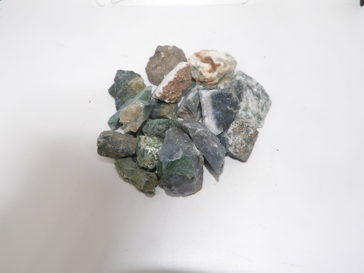 Raw Green Moss Agate