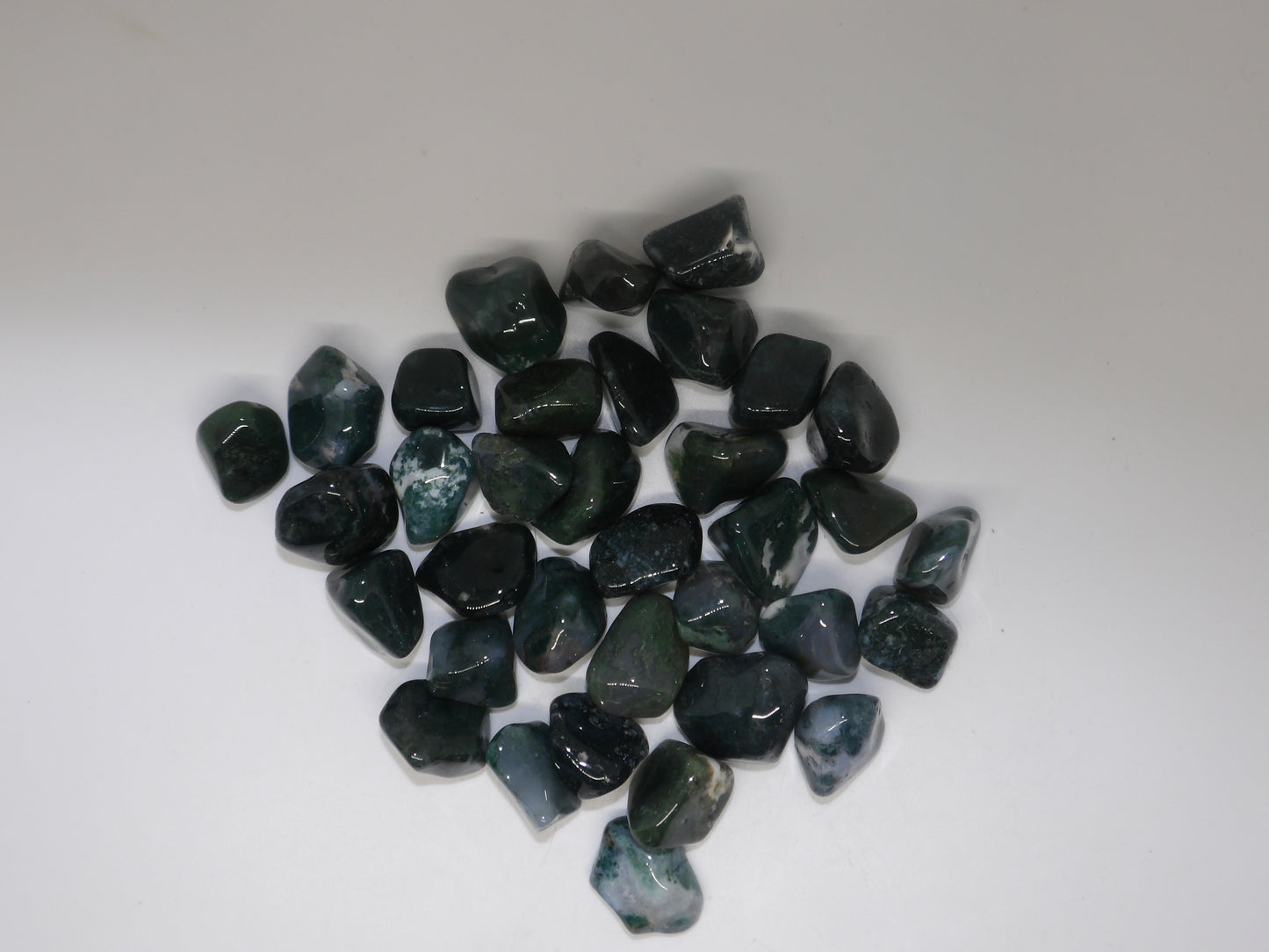 Tumbled Green Moss Agate