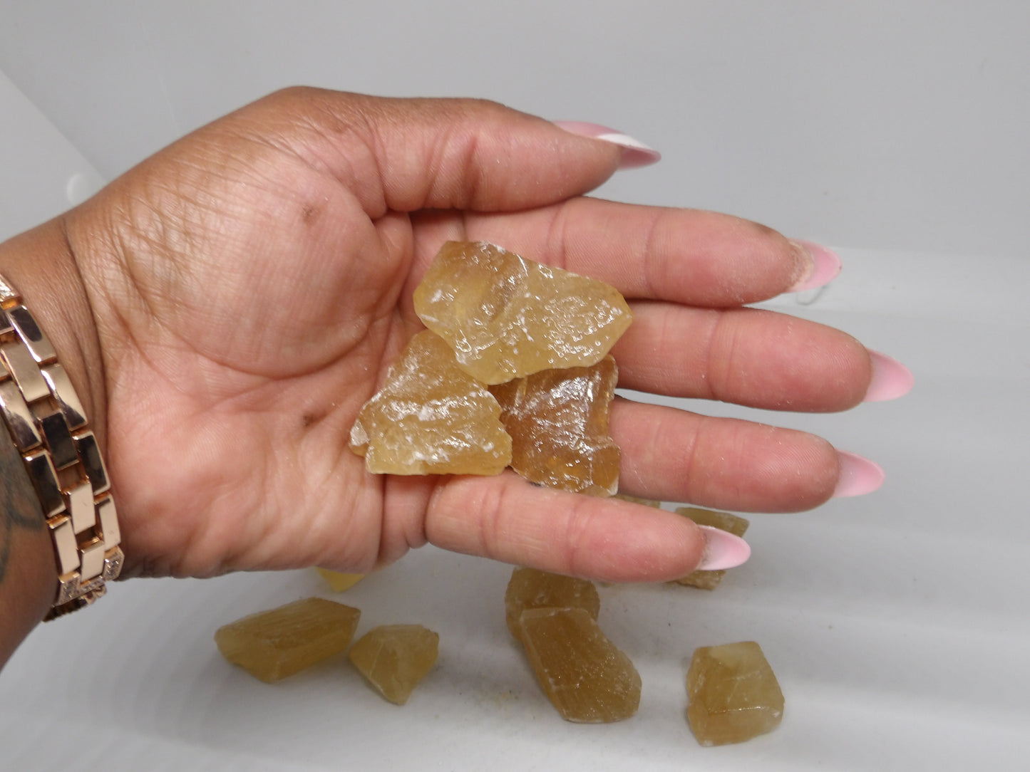 Raw Smooth Honey (Amber) Calcite