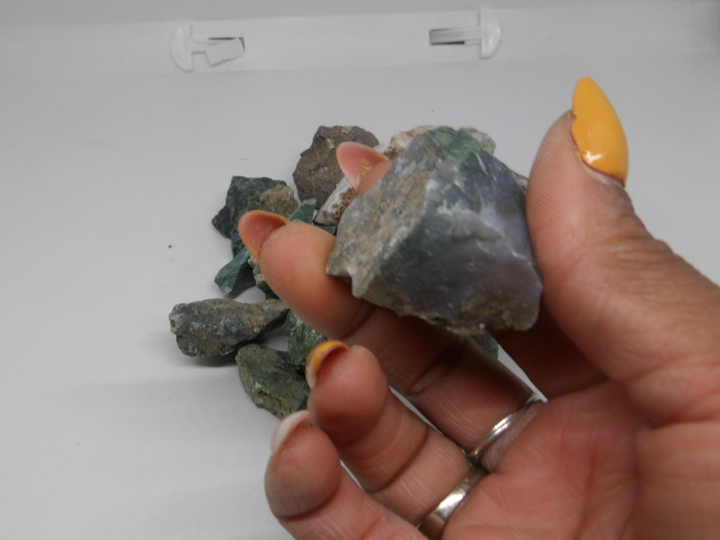 Raw Green Moss Agate