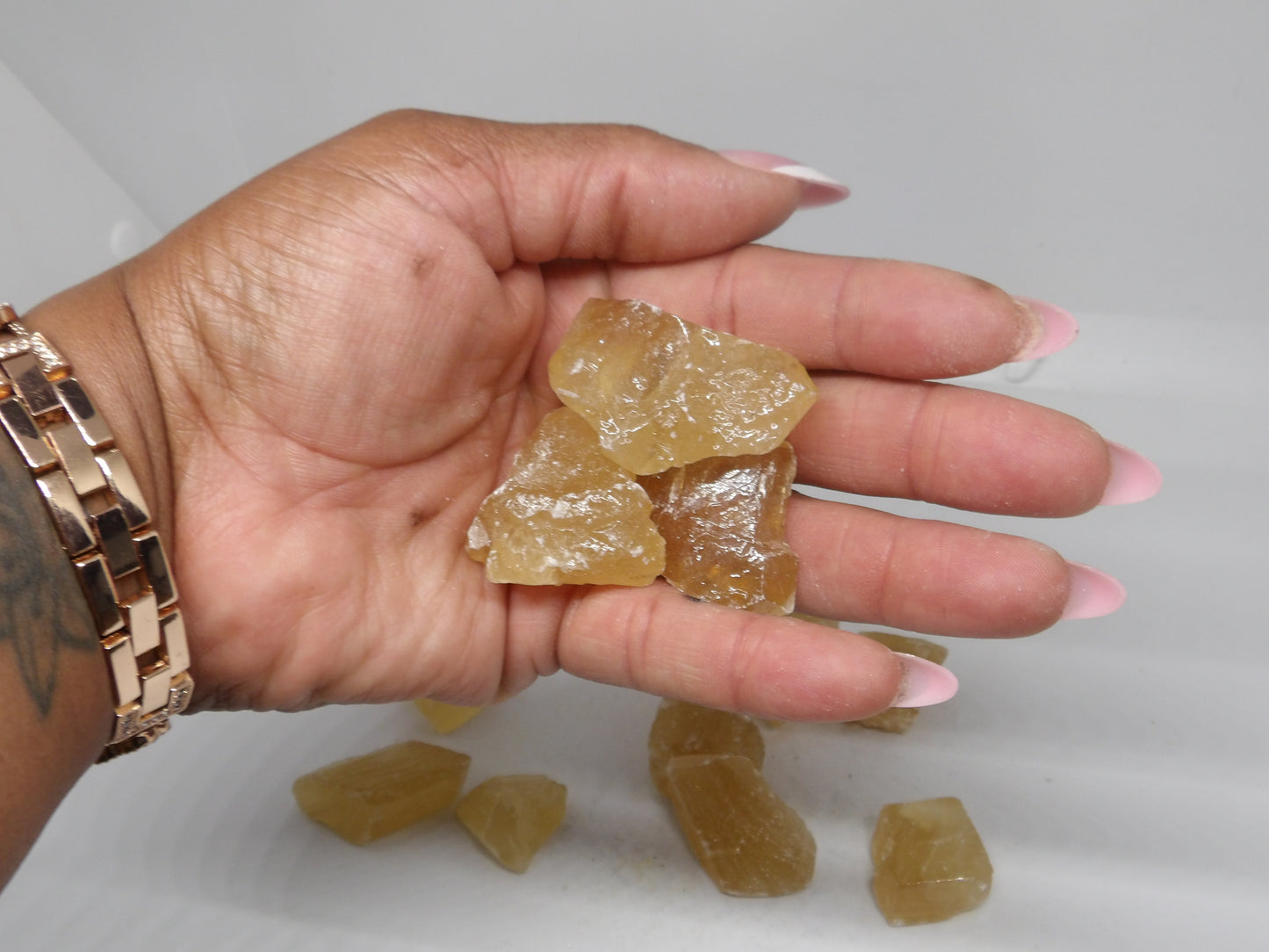 Raw Smooth Honey (Amber) Calcite