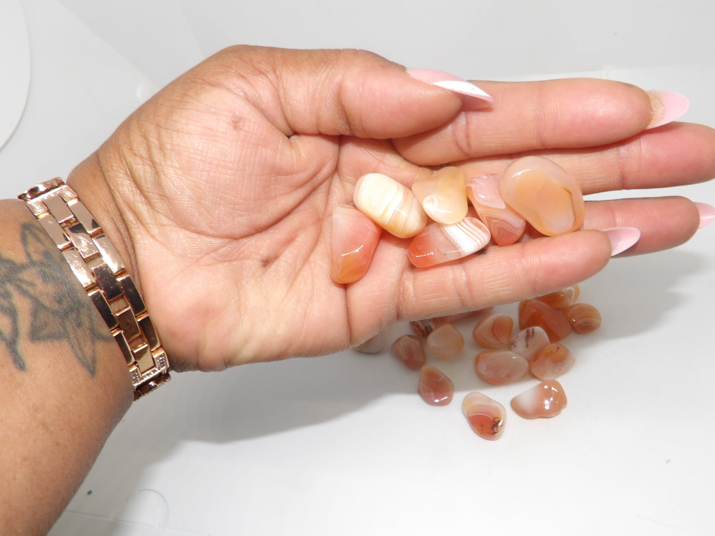Tumbled Lt Pink Carnelian