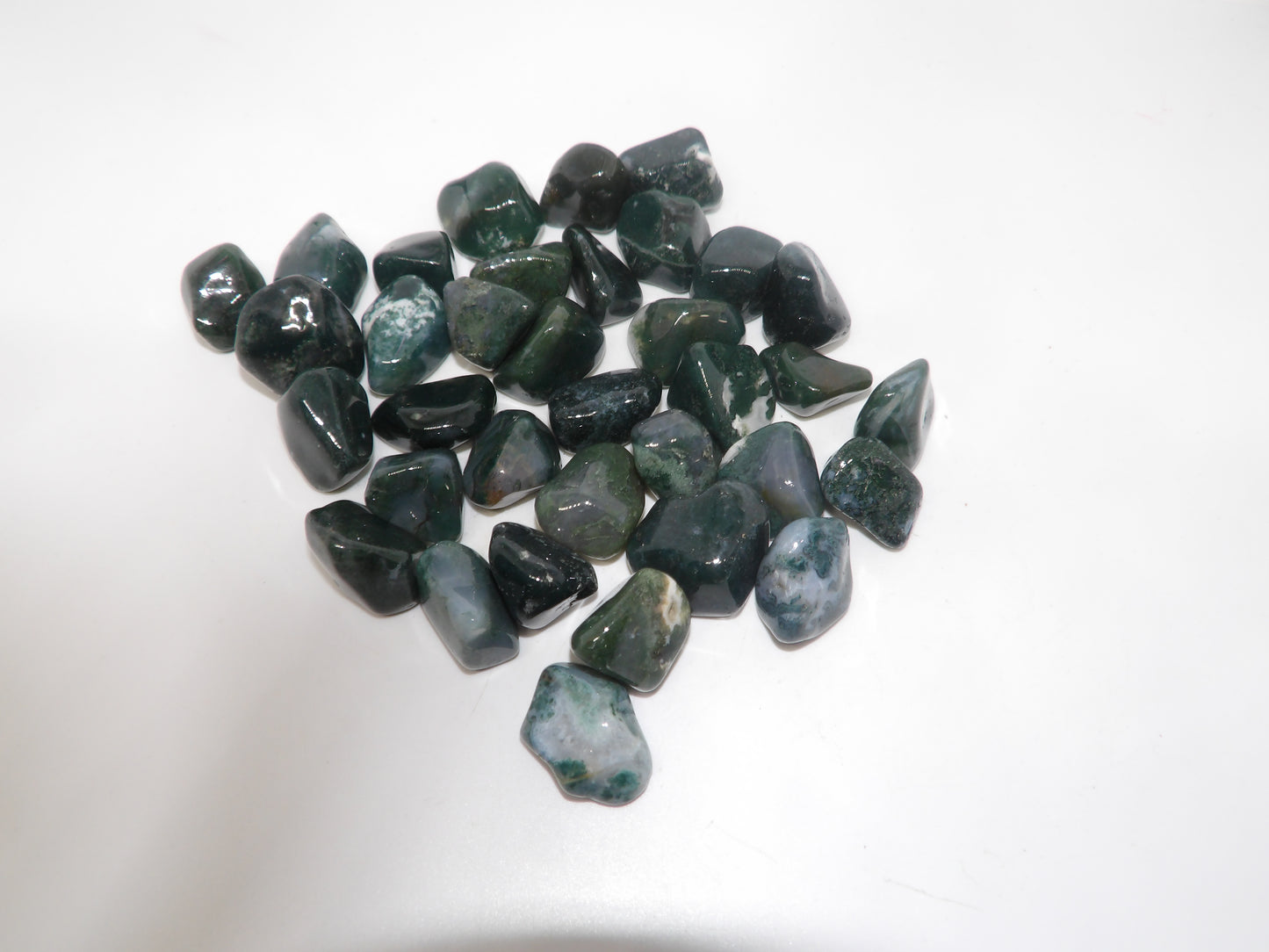 Tumbled Green Moss Agate