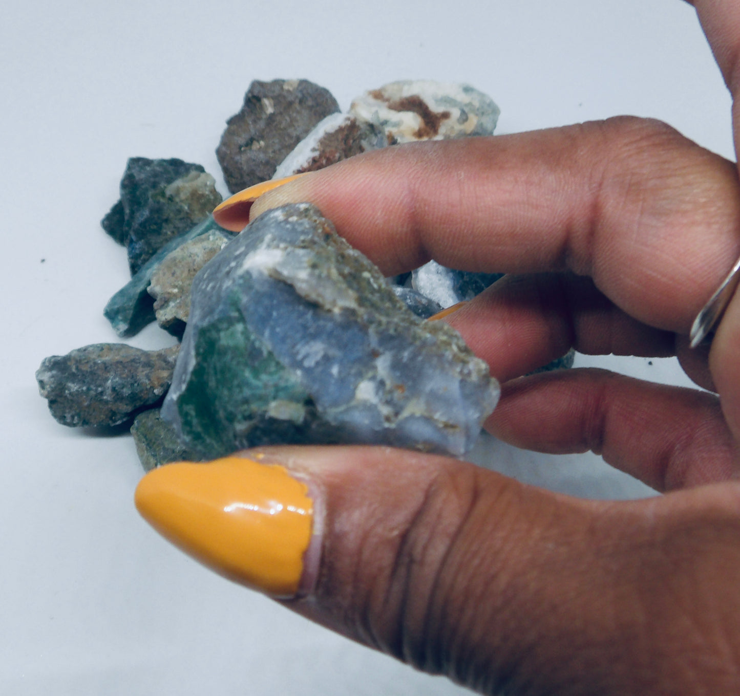 Raw Green Moss Agate